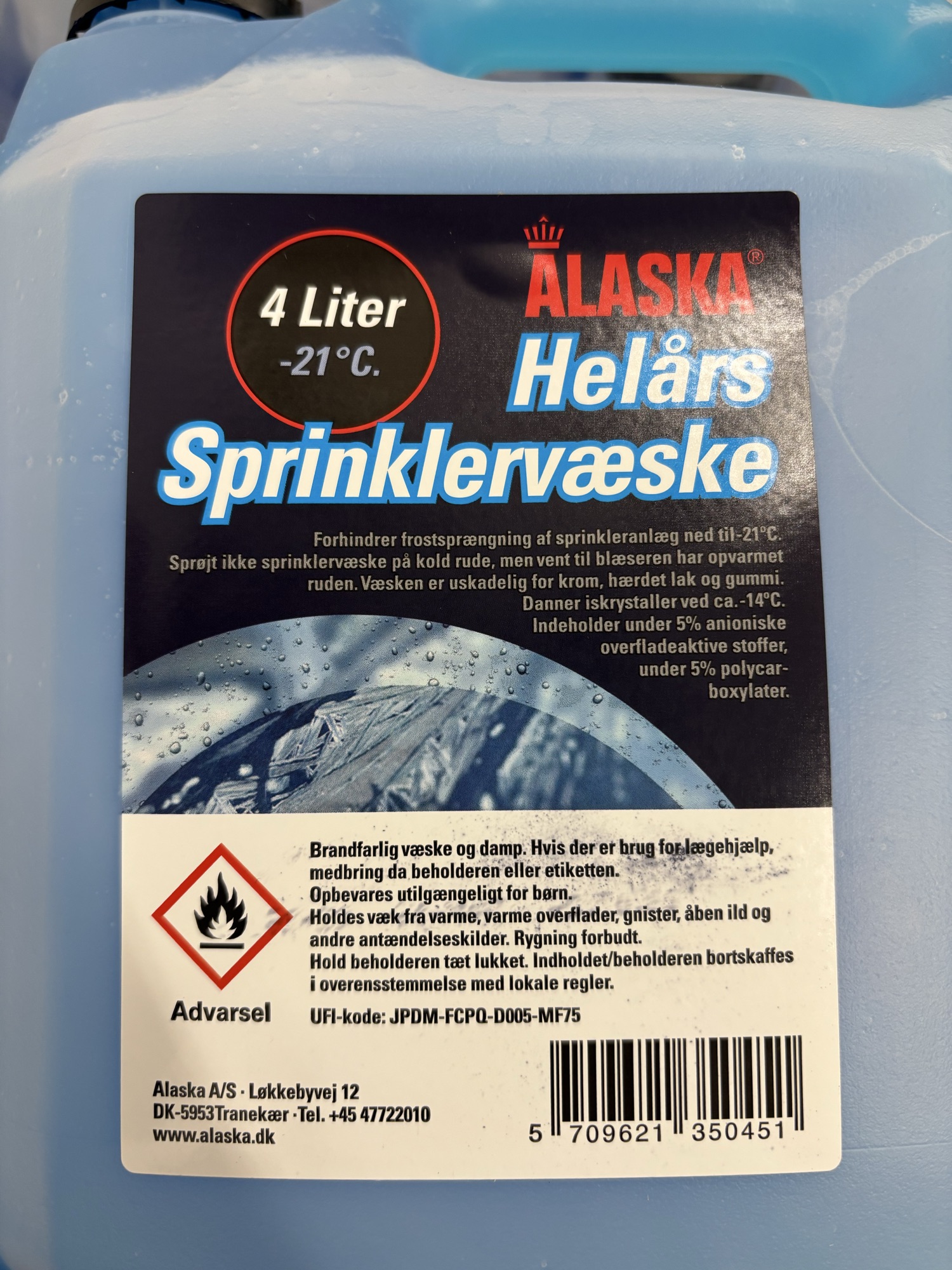 4 liter Alaska sprinklervæske